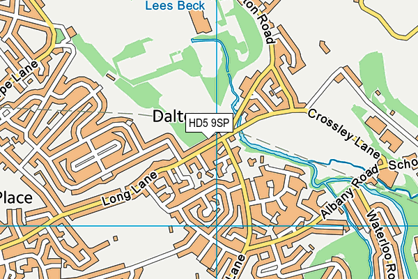 HD5 9SP map - OS VectorMap District (Ordnance Survey)