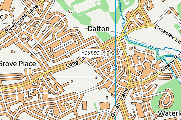 HD5 9SQ map - OS VectorMap District (Ordnance Survey)