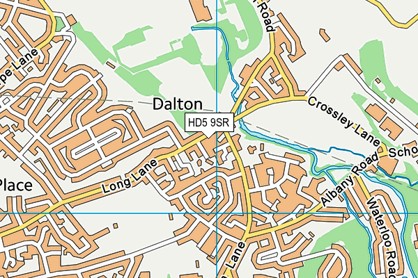 HD5 9SR map - OS VectorMap District (Ordnance Survey)