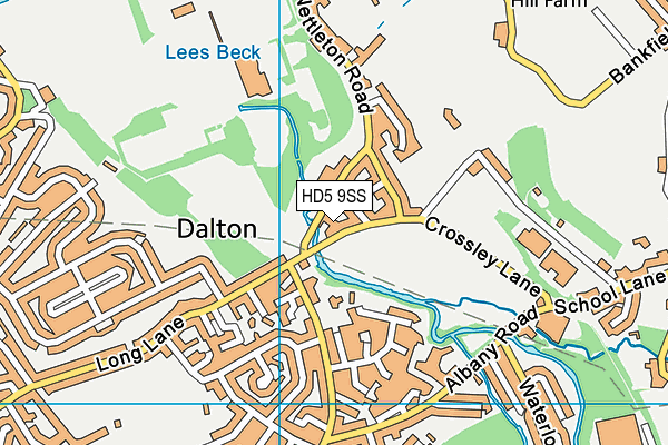 HD5 9SS map - OS VectorMap District (Ordnance Survey)