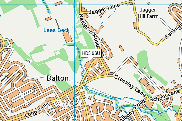 HD5 9SU map - OS VectorMap District (Ordnance Survey)