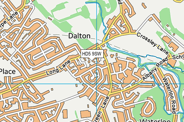 HD5 9SW map - OS VectorMap District (Ordnance Survey)