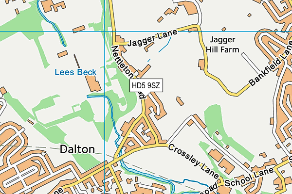 HD5 9SZ map - OS VectorMap District (Ordnance Survey)