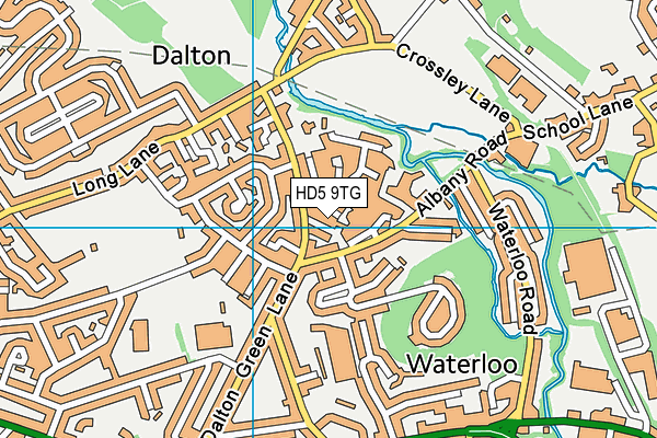 HD5 9TG map - OS VectorMap District (Ordnance Survey)