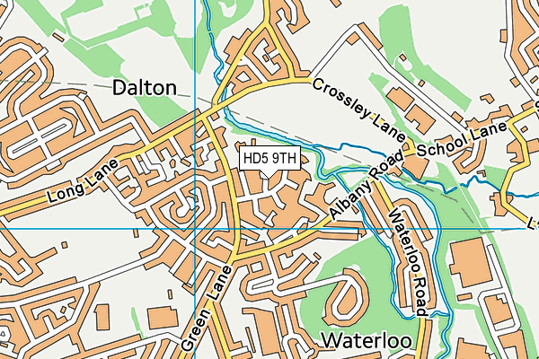 HD5 9TH map - OS VectorMap District (Ordnance Survey)