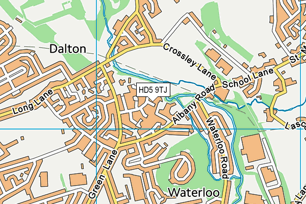 HD5 9TJ map - OS VectorMap District (Ordnance Survey)