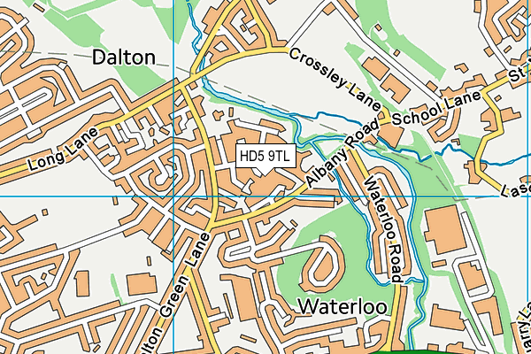 HD5 9TL map - OS VectorMap District (Ordnance Survey)