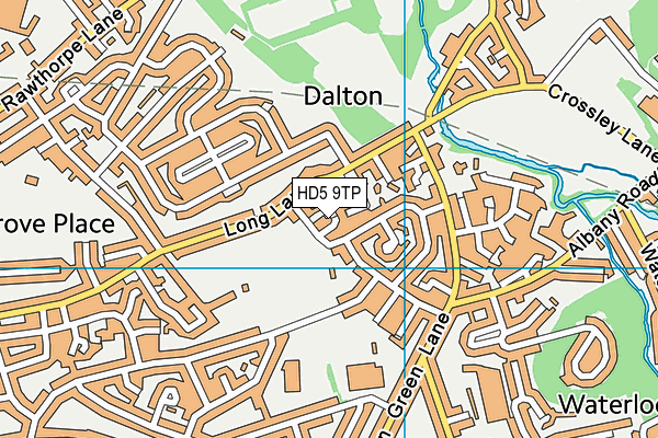 HD5 9TP map - OS VectorMap District (Ordnance Survey)