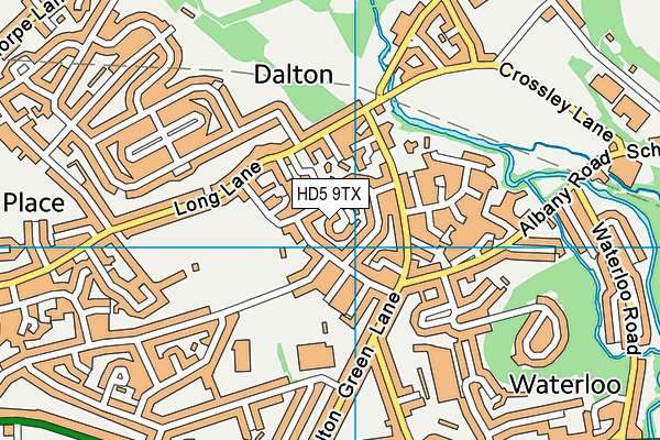 HD5 9TX map - OS VectorMap District (Ordnance Survey)