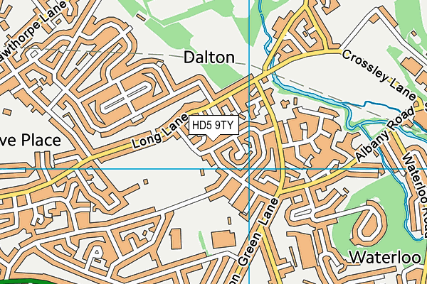 HD5 9TY map - OS VectorMap District (Ordnance Survey)