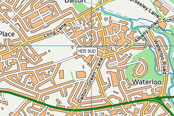 HD5 9UD map - OS VectorMap District (Ordnance Survey)