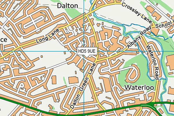 HD5 9UE map - OS VectorMap District (Ordnance Survey)