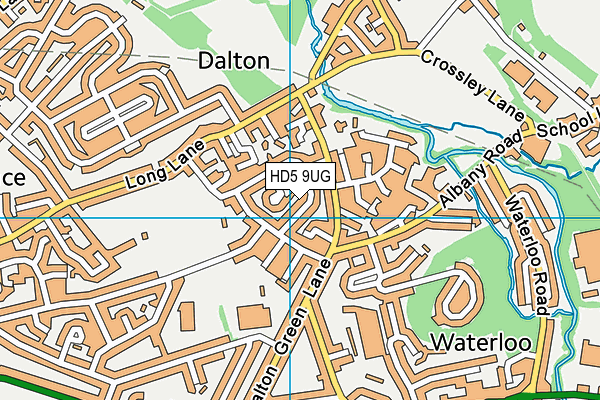 HD5 9UG map - OS VectorMap District (Ordnance Survey)