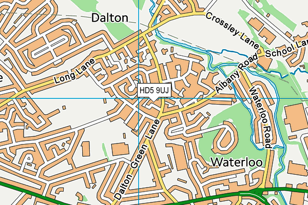 HD5 9UJ map - OS VectorMap District (Ordnance Survey)