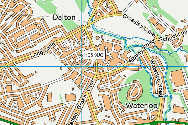 HD5 9UQ map - OS VectorMap District (Ordnance Survey)