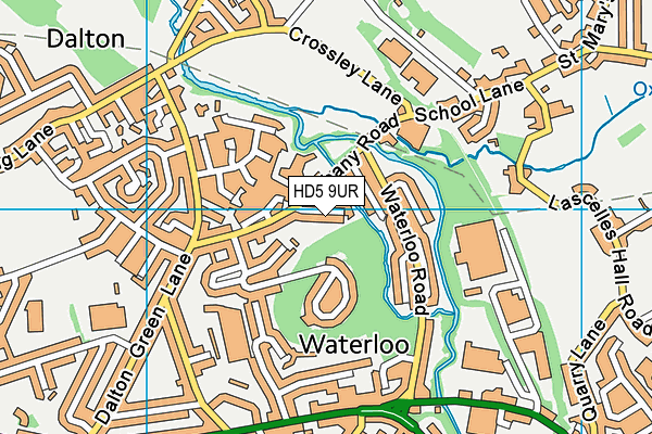 HD5 9UR map - OS VectorMap District (Ordnance Survey)