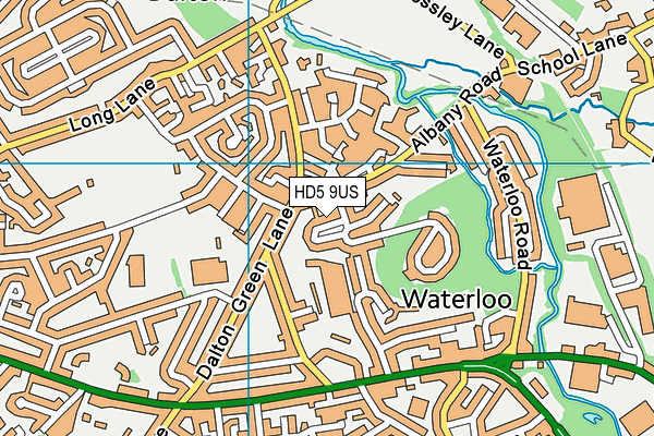 HD5 9US map - OS VectorMap District (Ordnance Survey)