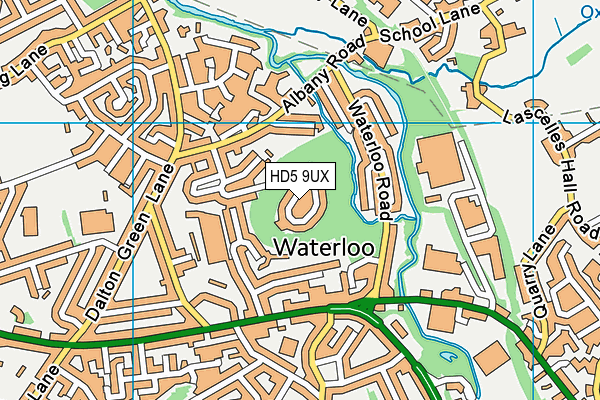HD5 9UX map - OS VectorMap District (Ordnance Survey)
