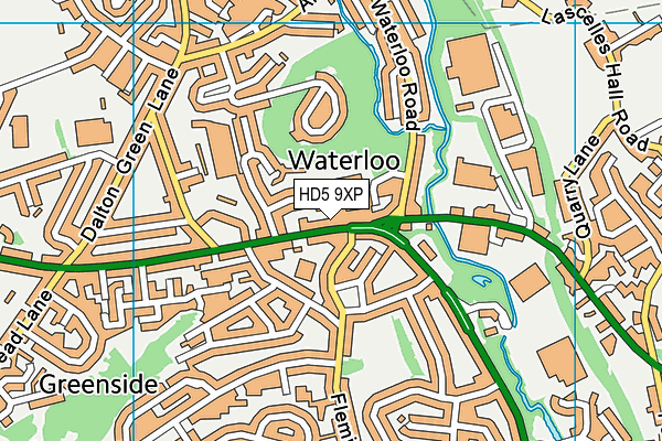 HD5 9XP map - OS VectorMap District (Ordnance Survey)