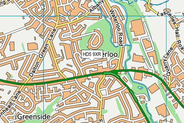 HD5 9XR map - OS VectorMap District (Ordnance Survey)