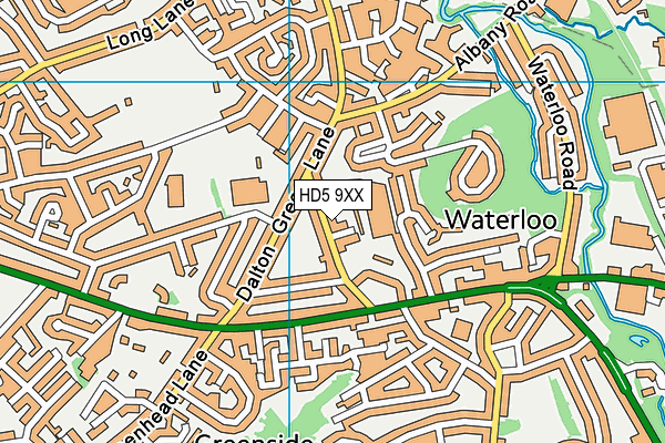 HD5 9XX map - OS VectorMap District (Ordnance Survey)