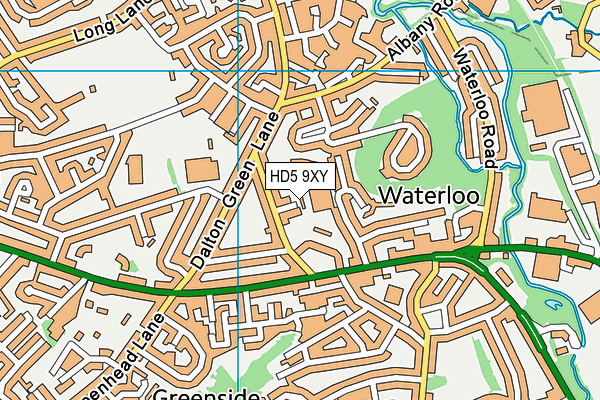 HD5 9XY map - OS VectorMap District (Ordnance Survey)