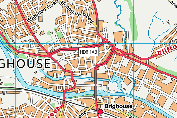 The Fitness Studio (Closed) map (HD6 1AB) - OS VectorMap District (Ordnance Survey)