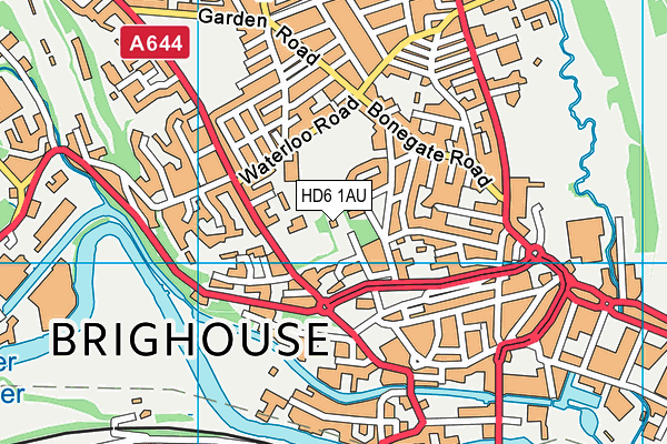 HD6 1AU map - OS VectorMap District (Ordnance Survey)