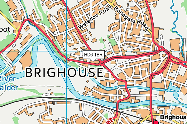 HD6 1BR map - OS VectorMap District (Ordnance Survey)