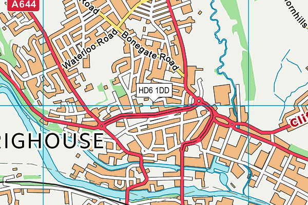 HD6 1DD map - OS VectorMap District (Ordnance Survey)