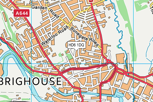 HD6 1DQ map - OS VectorMap District (Ordnance Survey)