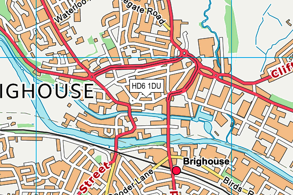 HD6 1DU map - OS VectorMap District (Ordnance Survey)