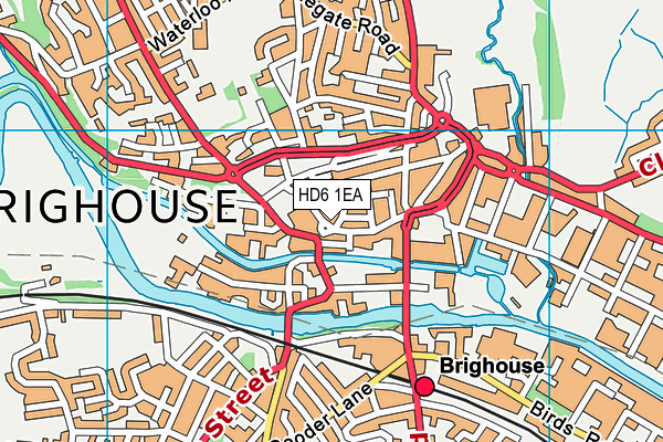 HD6 1EA map - OS VectorMap District (Ordnance Survey)