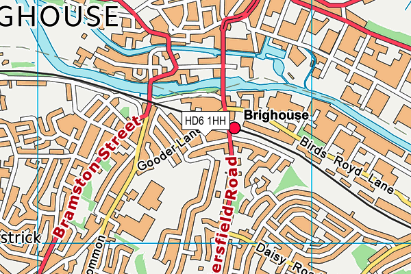 HD6 1HH map - OS VectorMap District (Ordnance Survey)