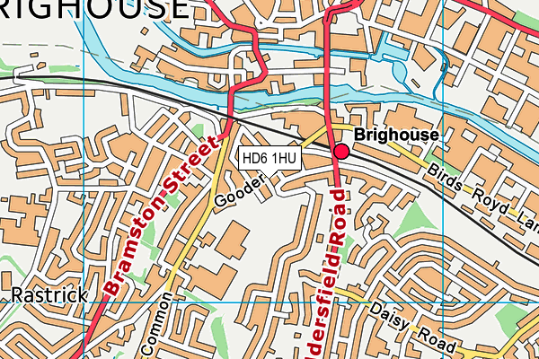 HD6 1HU map - OS VectorMap District (Ordnance Survey)