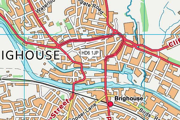 HD6 1JP map - OS VectorMap District (Ordnance Survey)