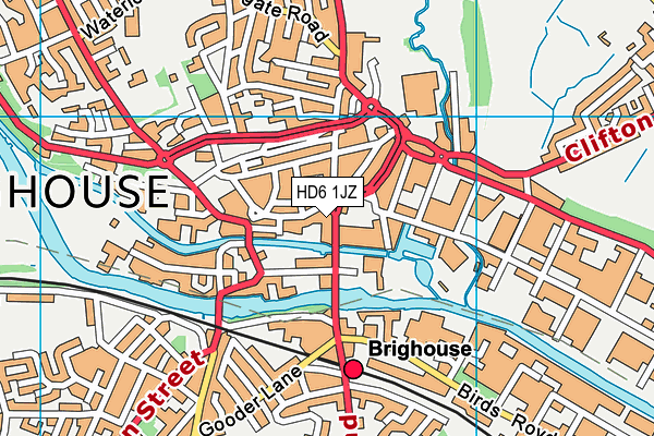 HD6 1JZ map - OS VectorMap District (Ordnance Survey)