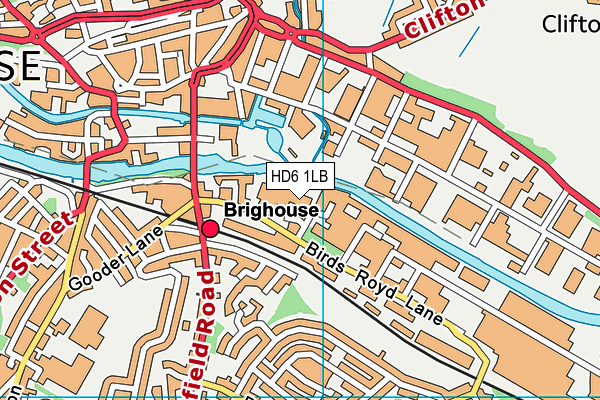 HD6 1LB map - OS VectorMap District (Ordnance Survey)