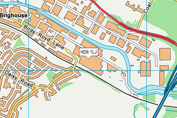 HD6 1LJ map - OS VectorMap District (Ordnance Survey)