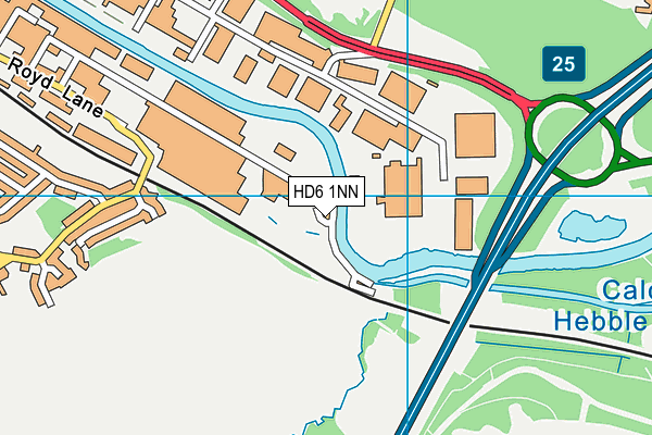 HD6 1NN map - OS VectorMap District (Ordnance Survey)