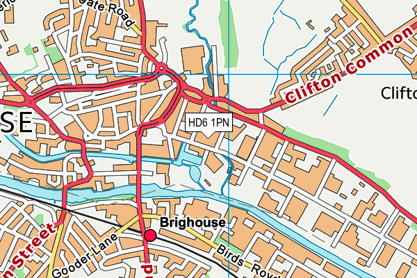 Map of CALDER CLUTCH (BRIGHOUSE) LTD at district scale