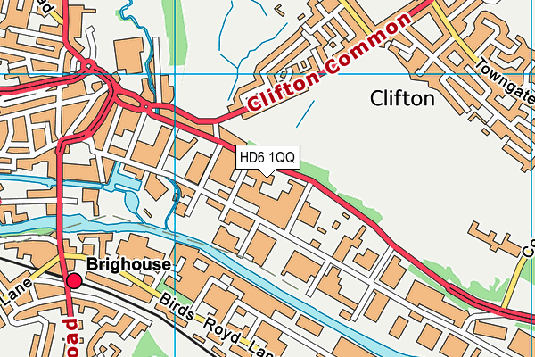 HD6 1QQ map - OS VectorMap District (Ordnance Survey)