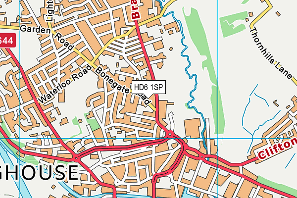 HD6 1SP map - OS VectorMap District (Ordnance Survey)