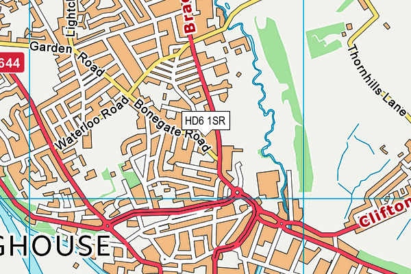 HD6 1SR map - OS VectorMap District (Ordnance Survey)