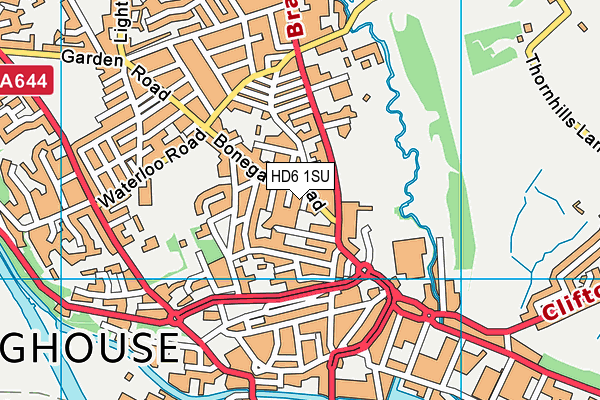 HD6 1SU map - OS VectorMap District (Ordnance Survey)