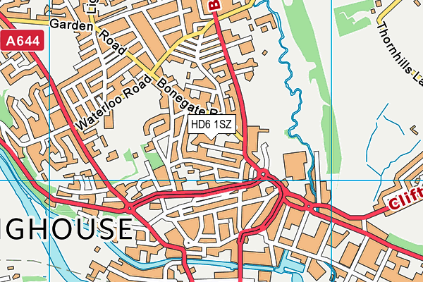 HD6 1SZ map - OS VectorMap District (Ordnance Survey)