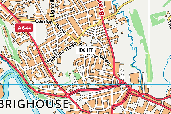 HD6 1TF map - OS VectorMap District (Ordnance Survey)