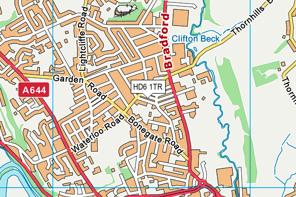 HD6 1TR map - OS VectorMap District (Ordnance Survey)