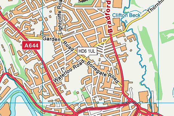 HD6 1UL map - OS VectorMap District (Ordnance Survey)