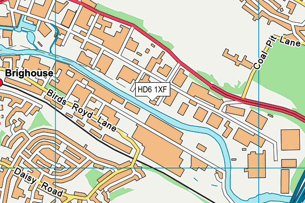 HD6 1XF map - OS VectorMap District (Ordnance Survey)